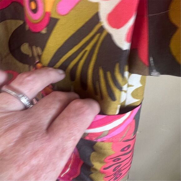 Trina Turk Women's Silk Linen Blend Jacket Size Medium Colorful Work Career Wear - Picture 6 of 8